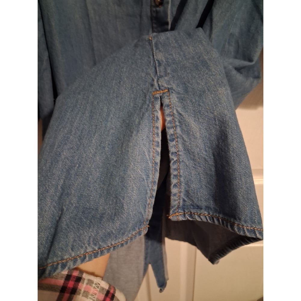 Lane Bryant Plus 3X 100% Cotton Chambray Denim Shirt Dress Belt Western Capsule - Picture 10 of 16